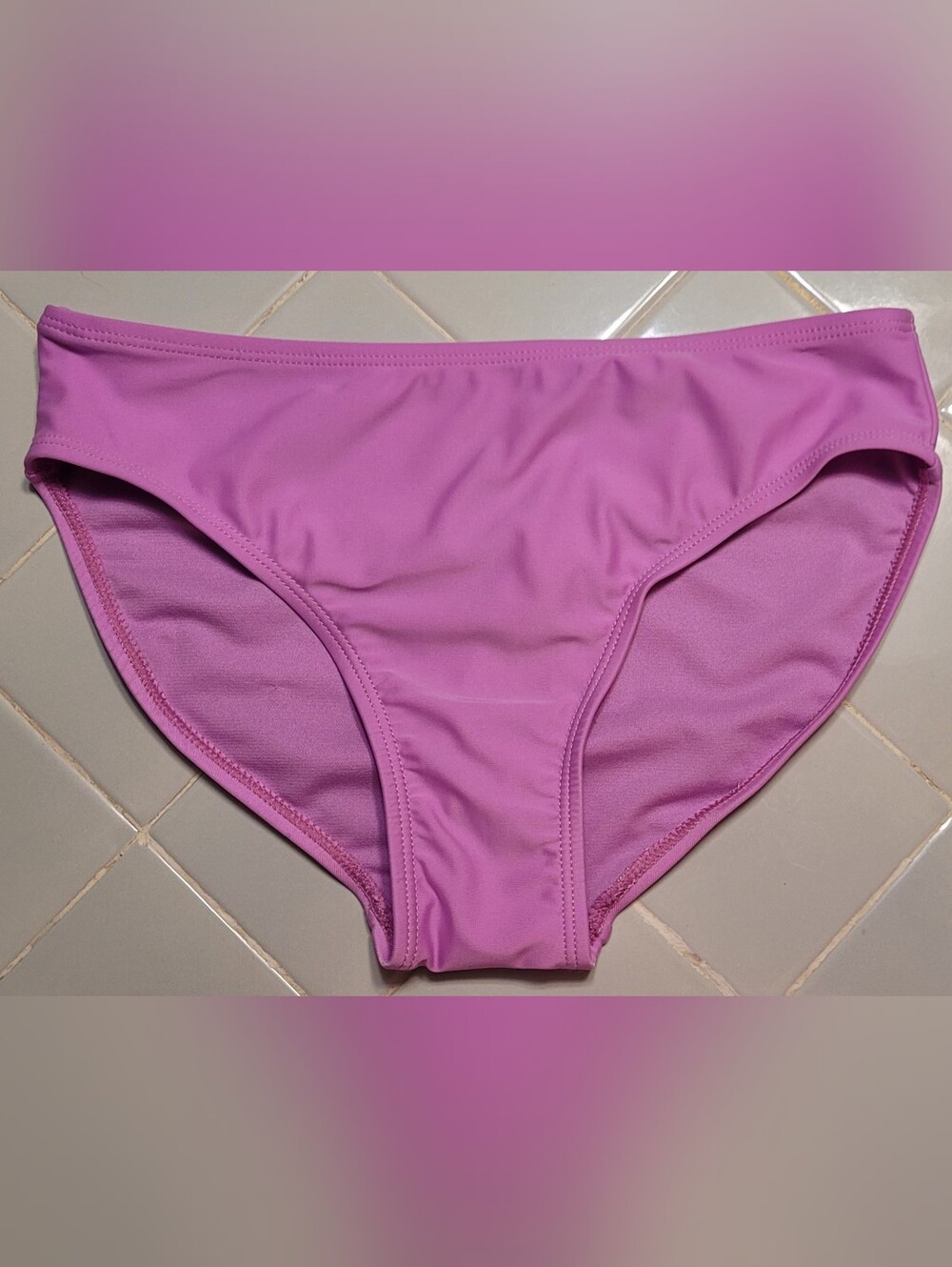Lilac Breaking Waves Bikini Bottoms, Girls 16
